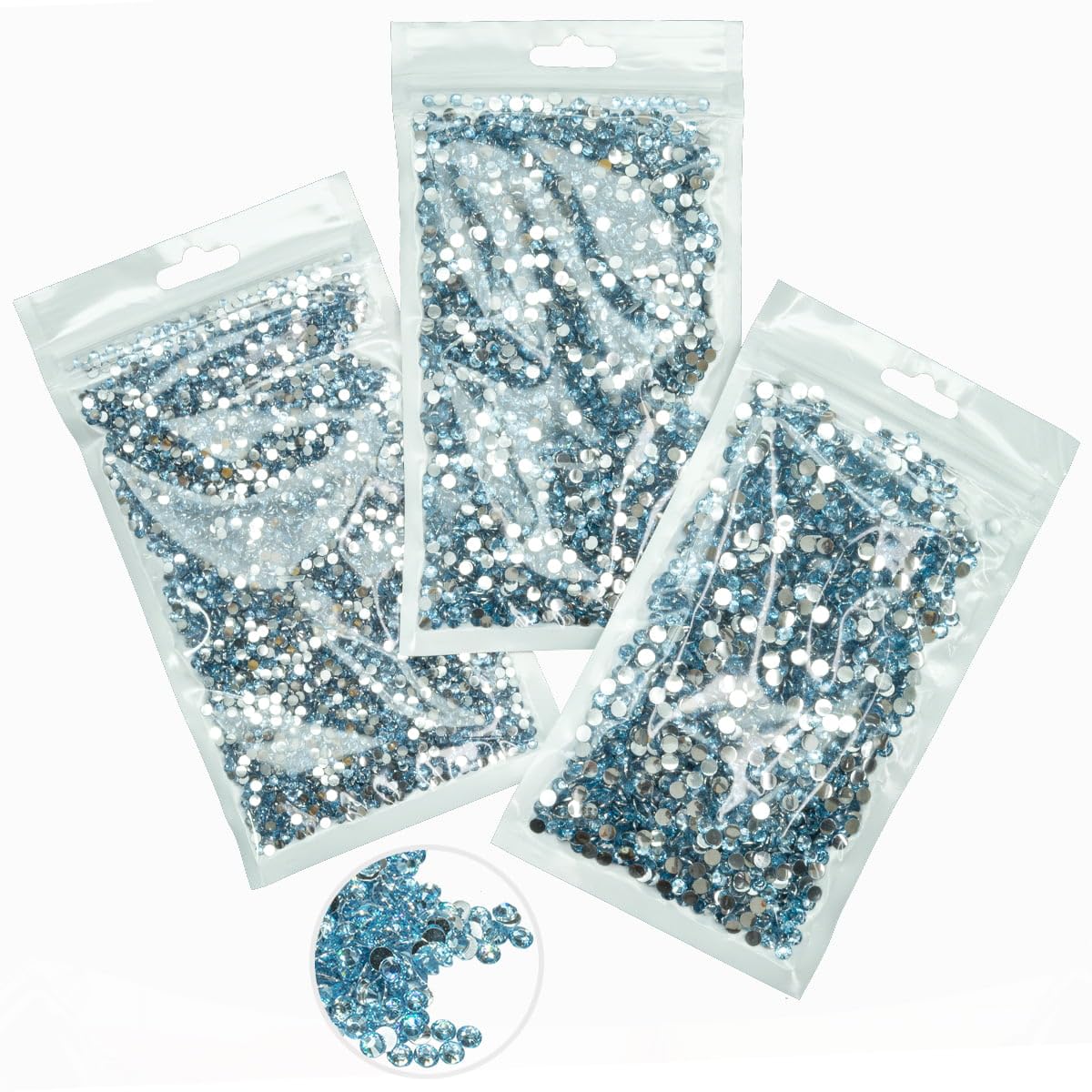 Amazon.com: 16000PCS Light Blue Crystal Resin Rhinestones for